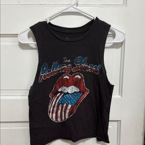 Rolling Stones Black Sleeveless Tank Top